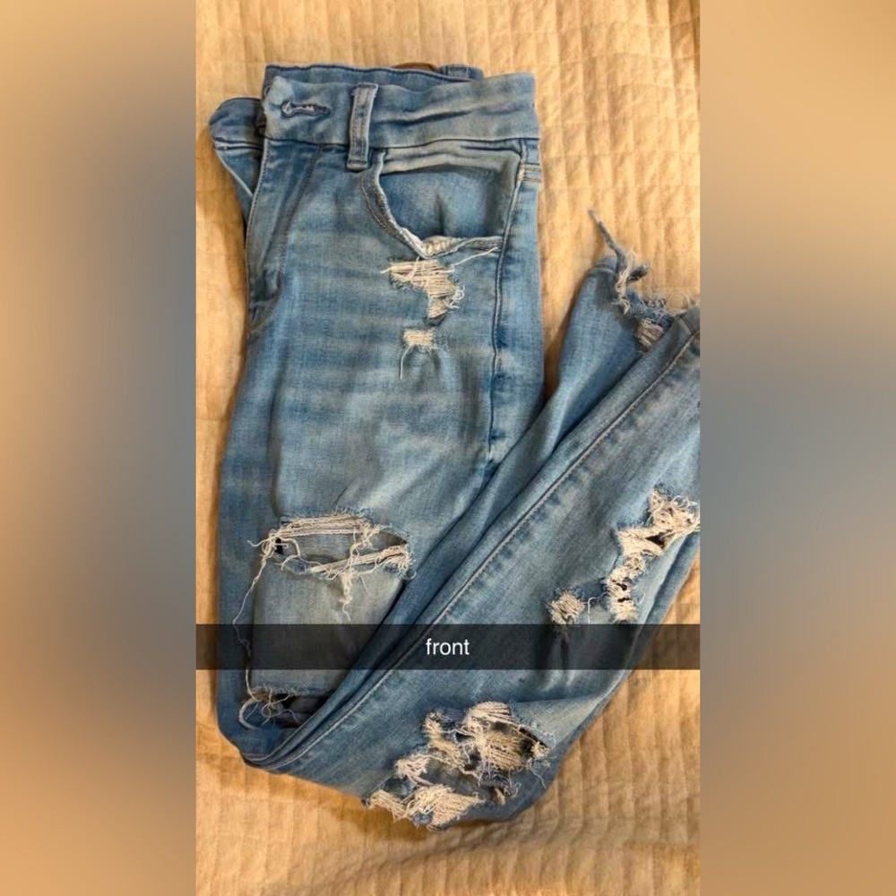 Distressed Blue Women Jeans